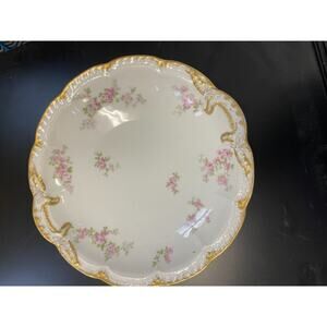 Haviland Limoges fruit bowl, pink roses